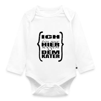 miezekatze witzig lieben spaß - Baby Bio-Langarm-Body - Weiß - Vorne