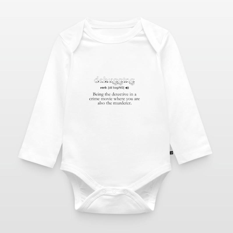Debugging Definition - Computer Science Programmer Organic Longsleeve Baby Bodysuit