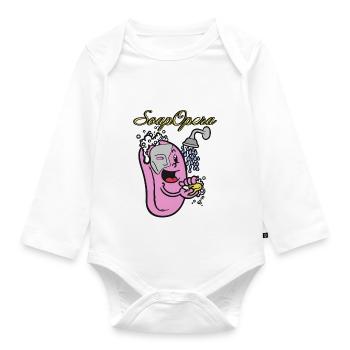 Soap Opera - Organic Longsleeve Baby Bodysuit - white - Front