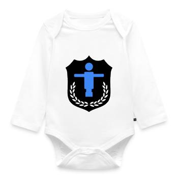 kicker wappen - Baby Bio-Langarm-Body - Weiß - Vorne