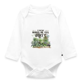 Garden Gardening Home Gardener Gardener Gardener Gardening - Organic Longsleeve Baby Bodysuit - white - Front