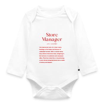 Filialleiter Definition - Baby Bio-Langarm-Body - Weiß - Vorne