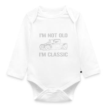 Ich bin nicht alt, ich bin klassisch - Baby Bio-Langarm-Body - Weiß - Vorne