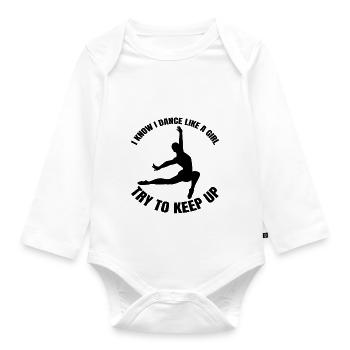 Ballerina Ballet Gift Dancer Dance Class Dance - Organic Longsleeve Baby Bodysuit - white - Front