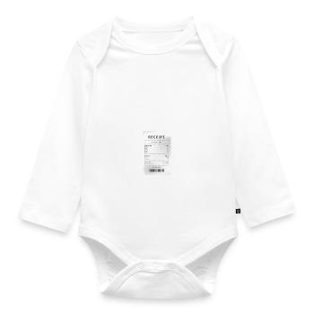 I Keep Receipts Meme Sarcasm Rant Funny Liar - Organic Longsleeve Baby Bodysuit - white - Front
