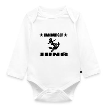 Hamburg - Baby Bio-Langarm-Body - Weiß - Vorne