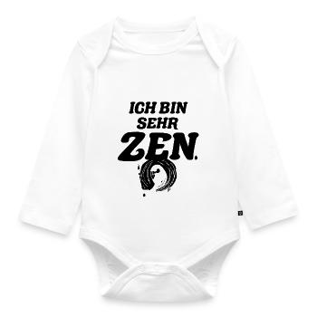 Zèn - Cercle Zen - Body Bébé bio manches longues - blanc - Devant
