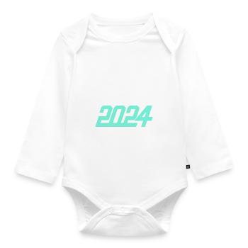 2024 - Organic Longsleeve Baby Bodysuit - white - Front