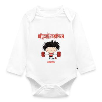 Unbeschwerter Workout-Charme - Baby Bio-Langarm-Body - Weiß - Vorne