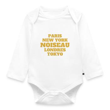 Noiseau Style - Unique streets, unique style. - Body Bébé bio manches longues - blanc - Devant
