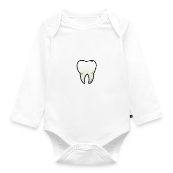It's A Beautiful Day To Save Teeth Zahnarzt - Baby Bio-Langarm-Body - Weiß - Vorne