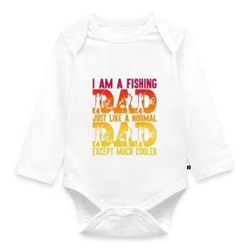 fisch, fisch, angeln, see, meer, angeln, fauna, exotisch - Baby Bio-Langarm-Body - Weiß - Vorne