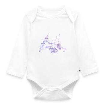 Men's Kitesurfing Kitesurfer Kitesurf Kitesurfing - Organic Longsleeve Baby Bodysuit - white - Front