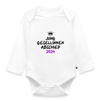 Hen Party 2024 Hen - Organic Longsleeve Baby Bodysuit - white - Front