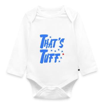 bold blue red - Organic Longsleeve Baby Bodysuit - white - Front