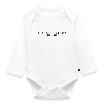 Staßfurt Saxony-Anhalt Coordinates - Organic Longsleeve Baby Bodysuit - white - Front