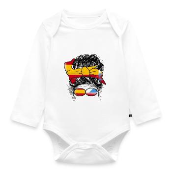 Hispanic Heritage Month Wild Latino Latino Count - Organic Longsleeve Baby Bodysuit - white - Front
