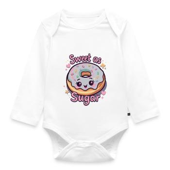 SWEET AS SUGAR - Organic Longsleeve Baby Bodysuit - white - Front