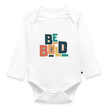Be Bold - Organic Longsleeve Baby Bodysuit - white - Front