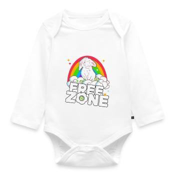 Free Zone Ostern - Baby Bio-Langarm-Body - Weiß - Vorne
