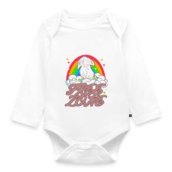 Kein Osterfest free zone - Baby Bio-Langarm-Body - Weiß - Vorne