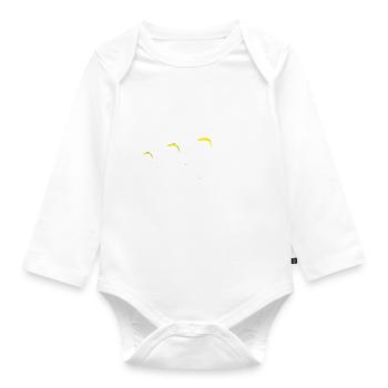 Retro Katze mit Banane Meme lustig retro Frauen - Baby Bio-Langarm-Body - Weiß - Vorne