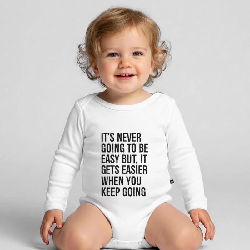 Es wird nie einfach sein, aber es wird einfacher Baby Bio-Langarm-Body