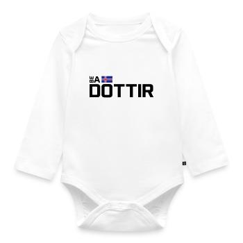 Be a Dottir - Horizontal - Baby Bio-Langarm-Body - Weiß - Vorne