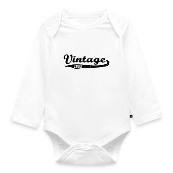 Vintage 1953 - Body Bébé bio manches longues - blanc - Devant