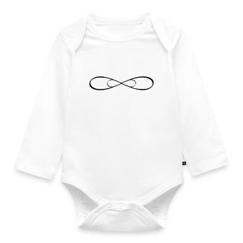 Doppel Infinity Unendlichkeit Zeichen Freundschaft - Baby Bio-Langarm-Body - Weiß - Vorne