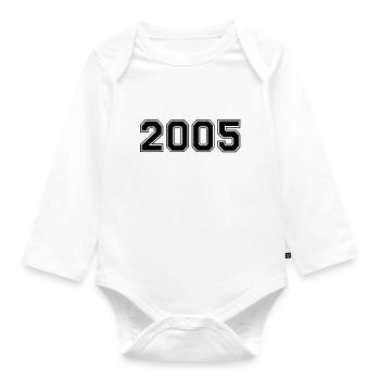 2005 - Organic Longsleeve Baby Bodysuit - white - Front