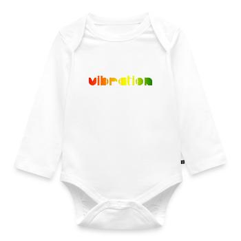 Vibration - Reggae - Baby Bio-Langarm-Body - Weiß - Vorne