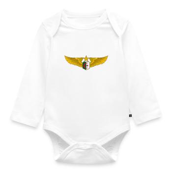 Algerische Luftwaffe Flügel - Baby Bio-Langarm-Body - Weiß - Vorne