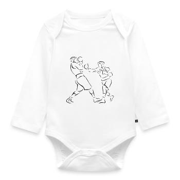 Boxer boxer sport classique - Body Bébé bio manches longues - blanc - Devant