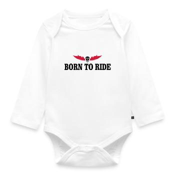 biker - Body Bébé bio manches longues - blanc - Devant