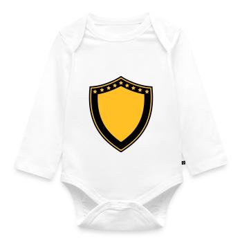 Heraldic Shield - Organic Longsleeve Baby Bodysuit - white - Front