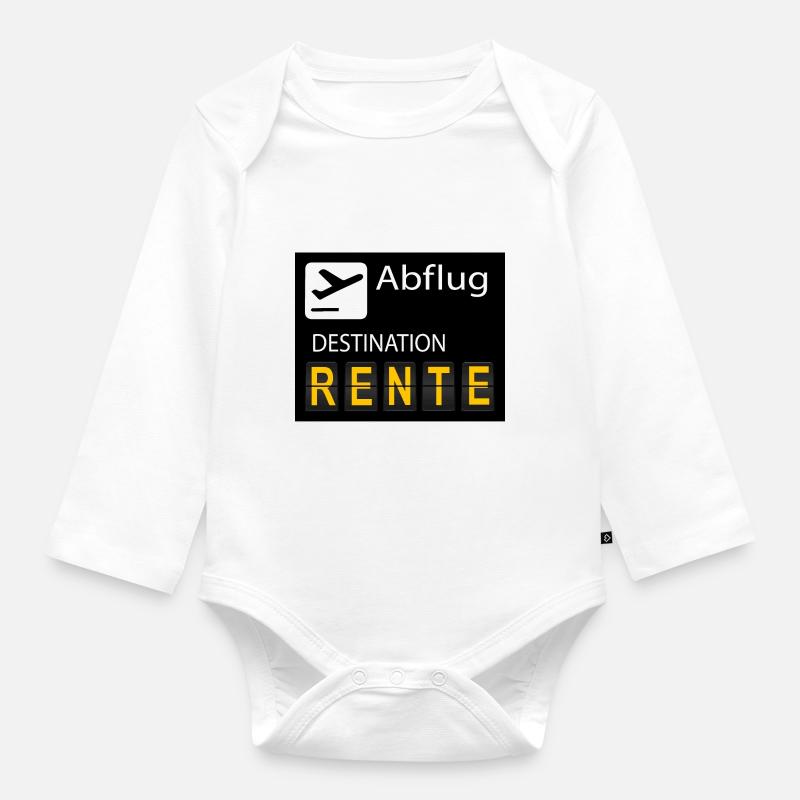 RENTE - Baby Bio-Langarm-Body - Weiß