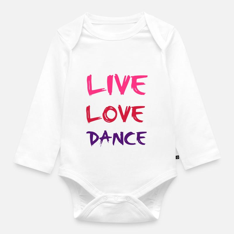 Dance - Body Bébé bio manches longues - blanc