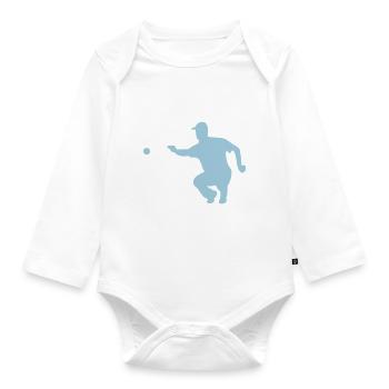 pointeur boule petanque 1 - Body Bébé bio manches longues - blanc - Devant