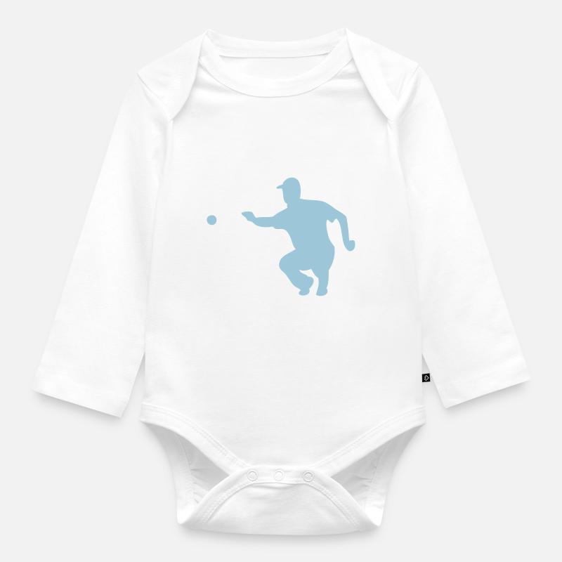 Petanque Kugel Pointer 1 - Baby Bio-Langarm-Body - Weiß