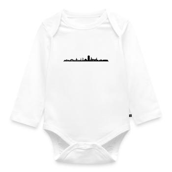 Skyline - Augsburg - Baby Bio-Langarm-Body - Weiß - Vorne