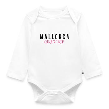mallorca girls trip - Baby Bio-Langarm-Body - Weiß - Vorne