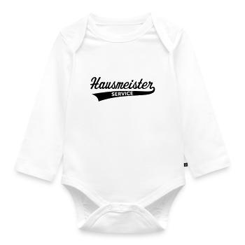 Hausmeister Service (Facility Manager / Hauswart) - Baby Bio-Langarm-Body - Weiß - Vorne