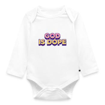 God Religion - Organic Longsleeve Baby Bodysuit - white - Front