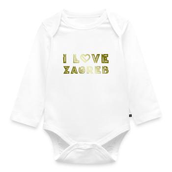 I Love Zagreb - Organic Longsleeve Baby Bodysuit - white - Front