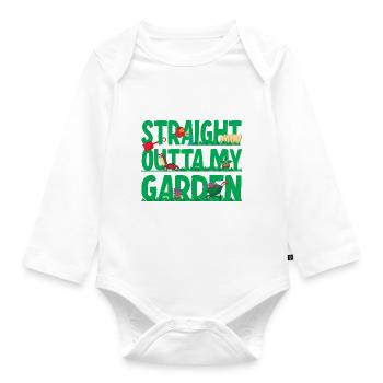 Direkt aus meinem Garten - Baby Bio-Langarm-Body - Weiß - Vorne