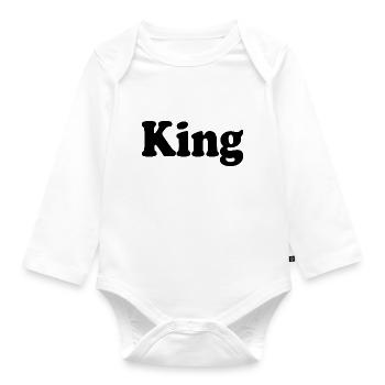 King - Body Bébé bio manches longues - blanc - Devant