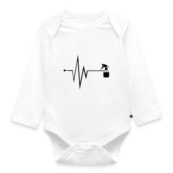 Barber Puls - Baby Bio-Langarm-Body - Weiß - Vorne