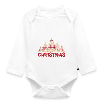 Christmas Santa Claus Gifts - Organic Longsleeve Baby Bodysuit - white - Front