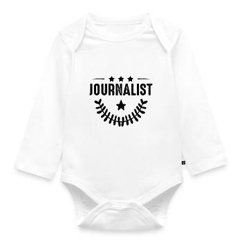 Journalist profession - Organic Longsleeve Baby Bodysuit - white - Front